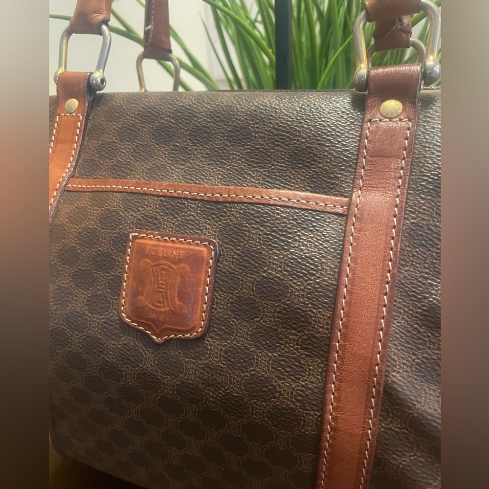 Celine Vintage Macadam Canvas Boston Bag - Picture 2 of 16